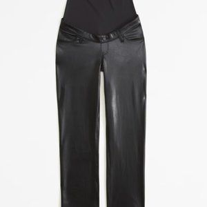 Abercrombie Maternity Vegan Leather Pants Size 27 - Black